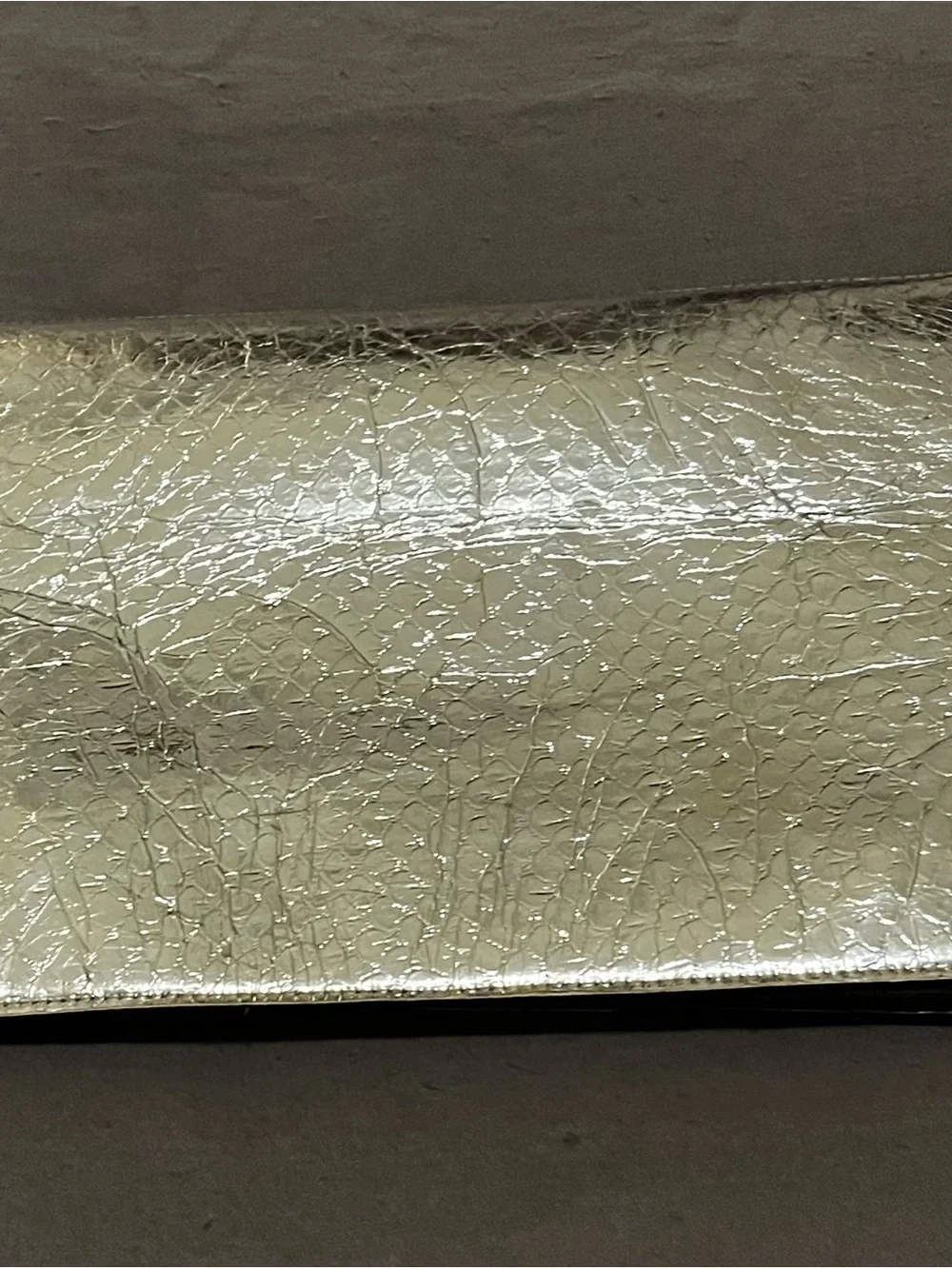 Raza Vintage Silver Black Clutch Bag with Attached Coin Purse